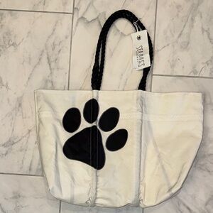 Sea Bags Maine large Tote with Dog Paw Print NEW